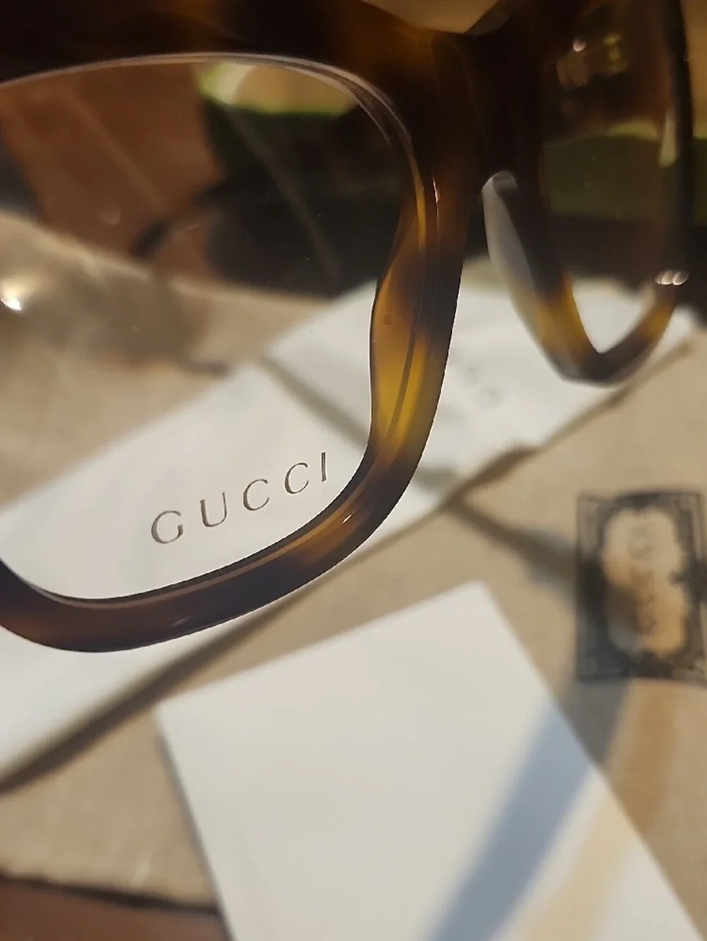 Gucci Women's Brown Tortoiseshell Havana Glasses
